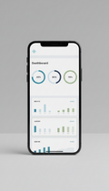 Mobile app with dashboard overview